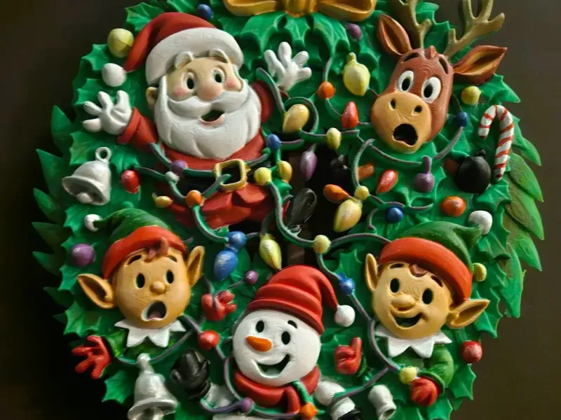 Christmas Wreath Tangled Lights