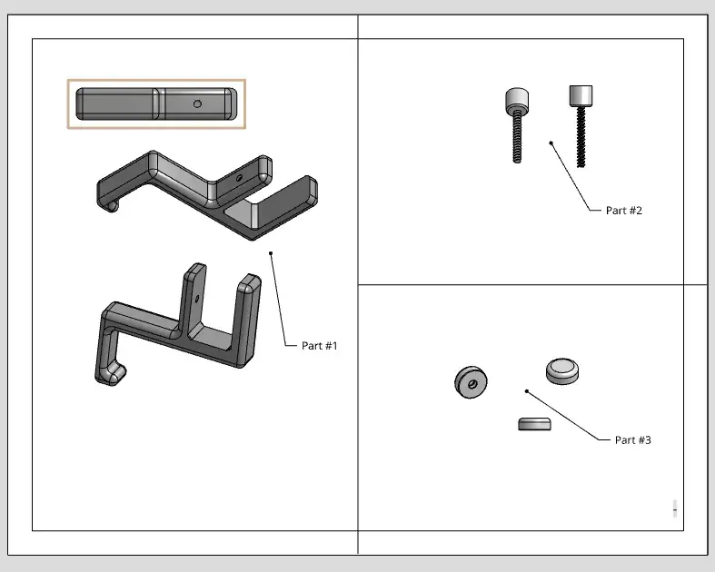 head phone holder (under desk within 3/4 inch)