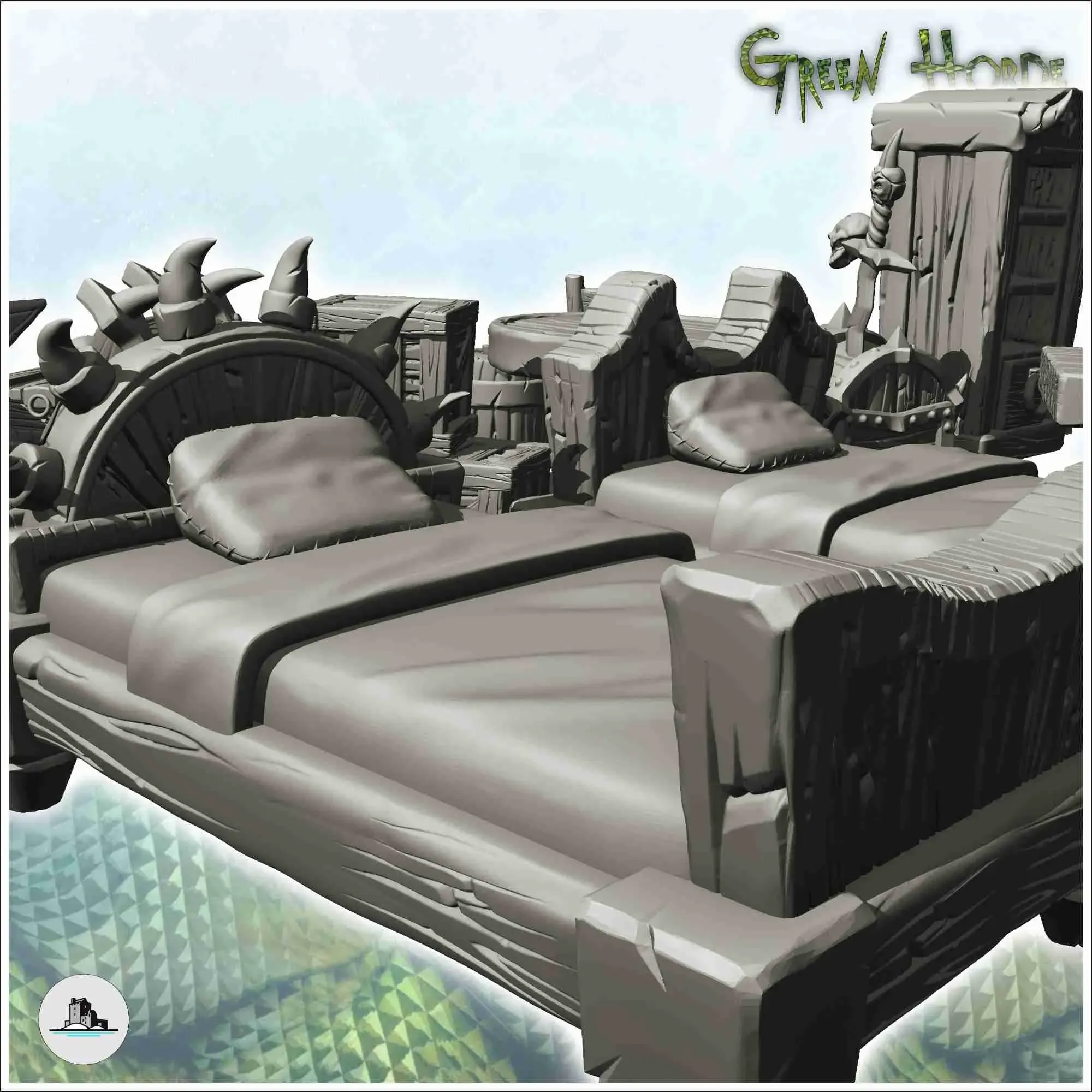 Chaos interior furniture set with beds and trophy (16) - min