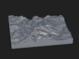 Mountain Terrain Relief Tile – Topographic Landscape STL-5