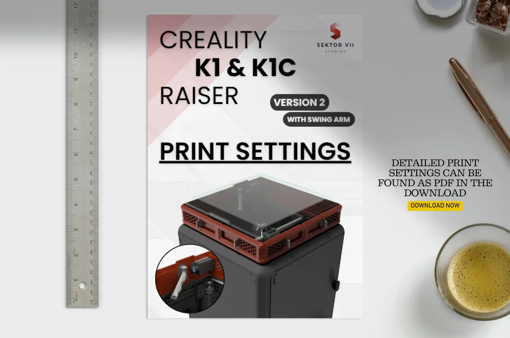 K1 & K1C RAISER / DECKEL / TOP COVER / UPGRADE (VERSION 2)