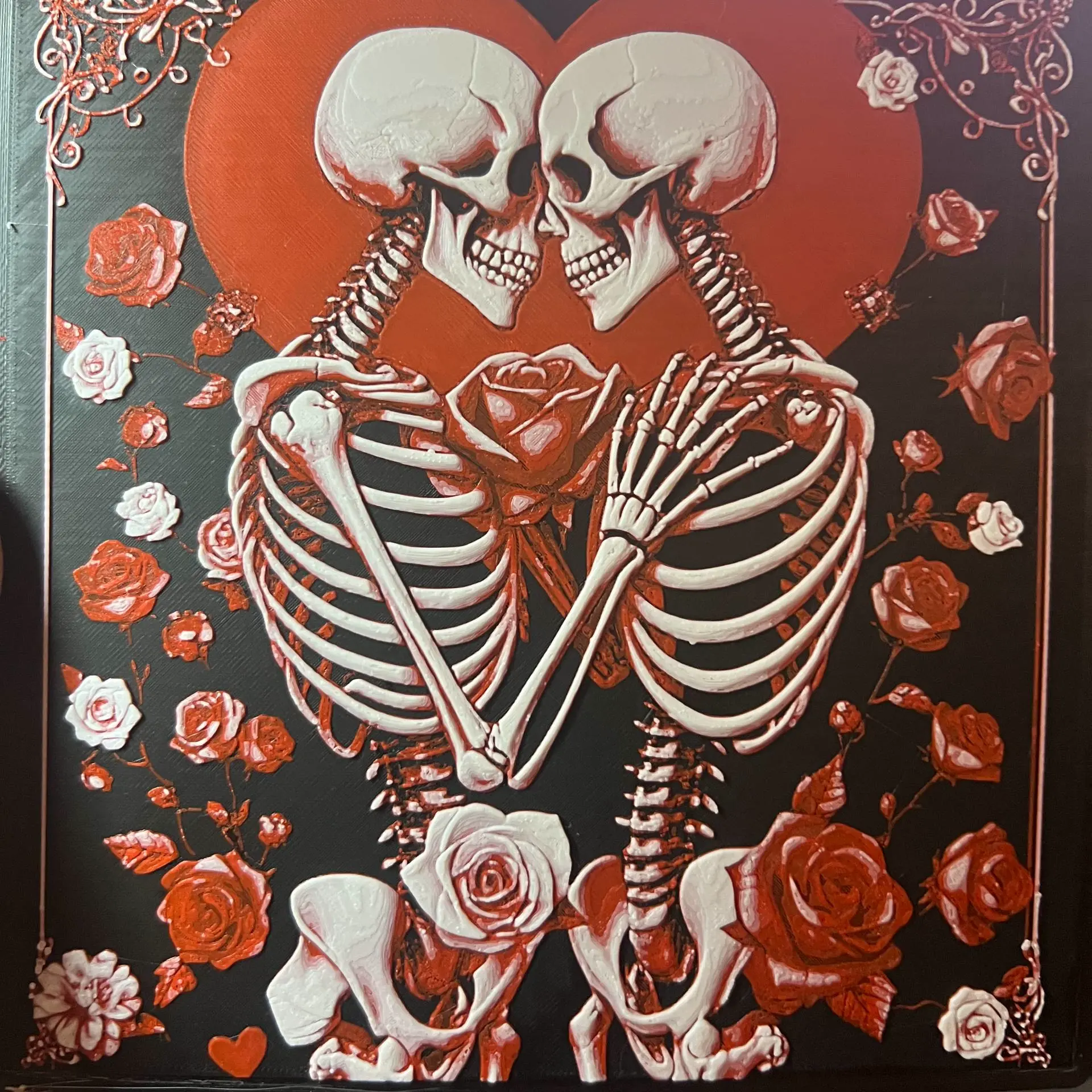Skeleton couple Valentine’s poster Hueforge 200x200