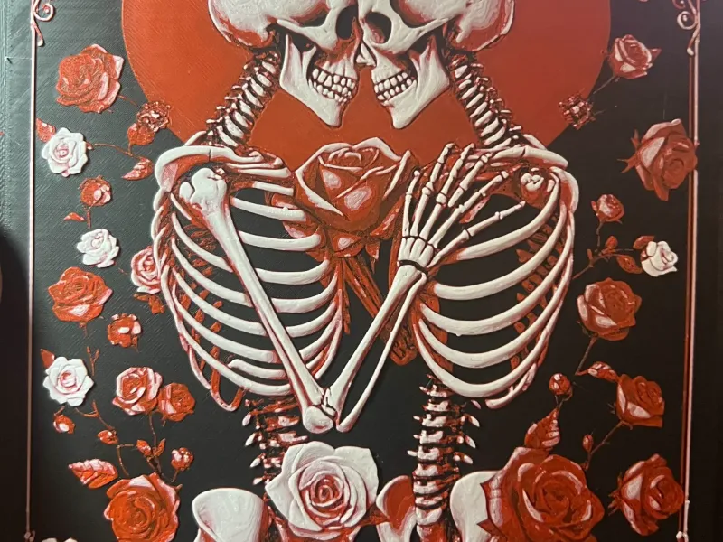 Skelettpaar Valentinstagsposter Hueforge 200x200