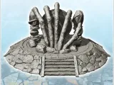 Fantasy altar on platform with stone access stairs (2) - min-2