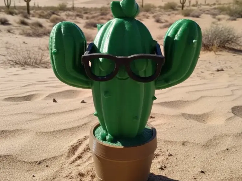 cute cactus with glasses