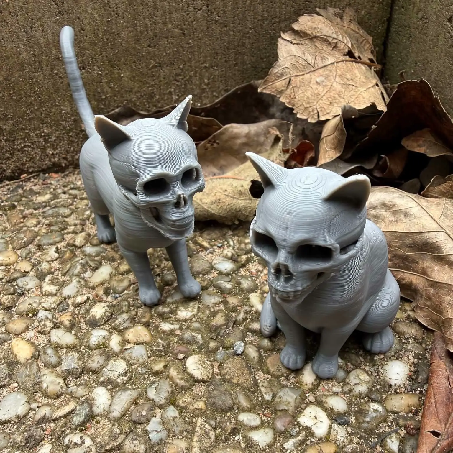 Scary Cats with Skulls