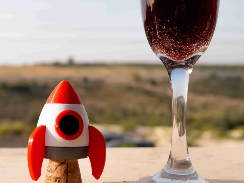 Champagne Cork Rocketship