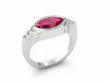 Marquise diamond ring  (Ruby Ring)-1