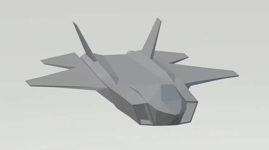 Caça a jato Kaan Design Lowpoly