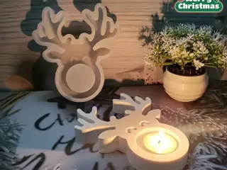 reindeer candlestick (candle)