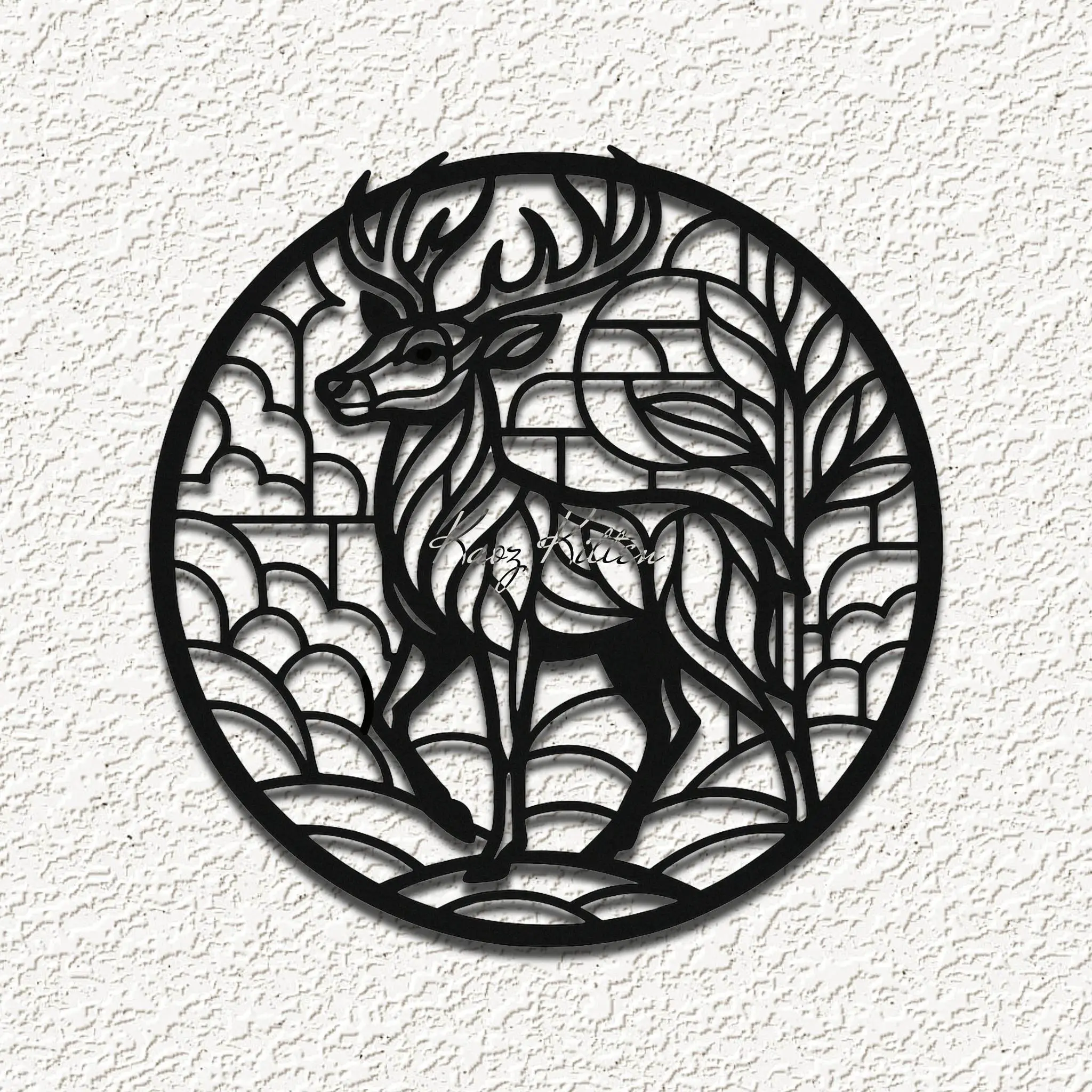 ornate buck deer WALL ART HOME DECOR