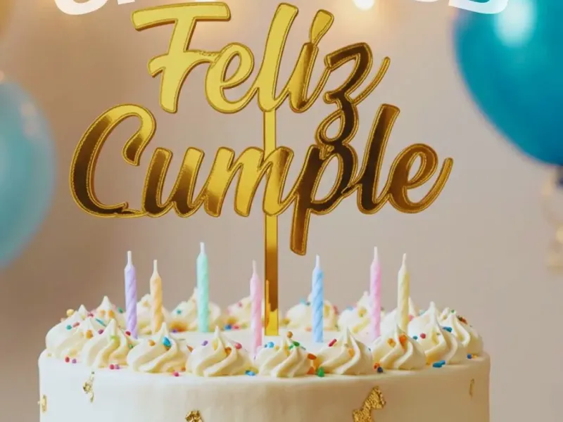 "Feliz Cumple" - Cake decoration
