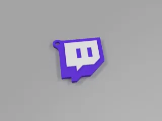 Twitch Icon Keychain