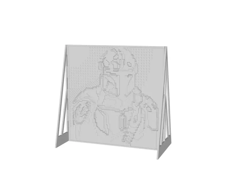 Mandalorian lithophane with stand.