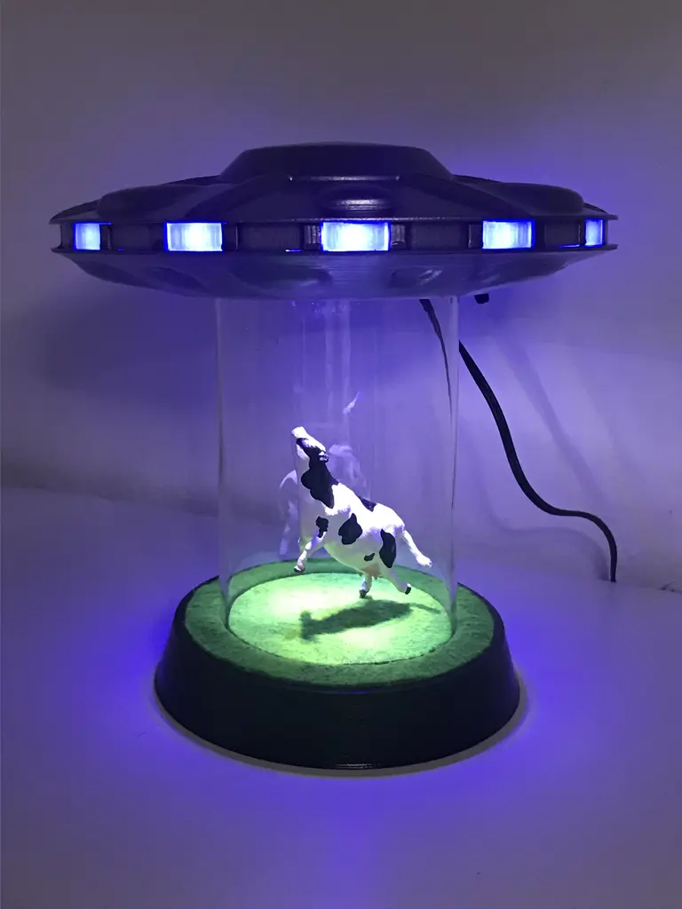 Lámpara de abducción OVNI con luces intermitentes