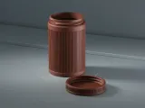 Threaded Screw-Top Container – Ribbed Minimal Storage-2