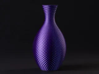 Geometric Spherical Vase with Diamond Pattern (vase mode)