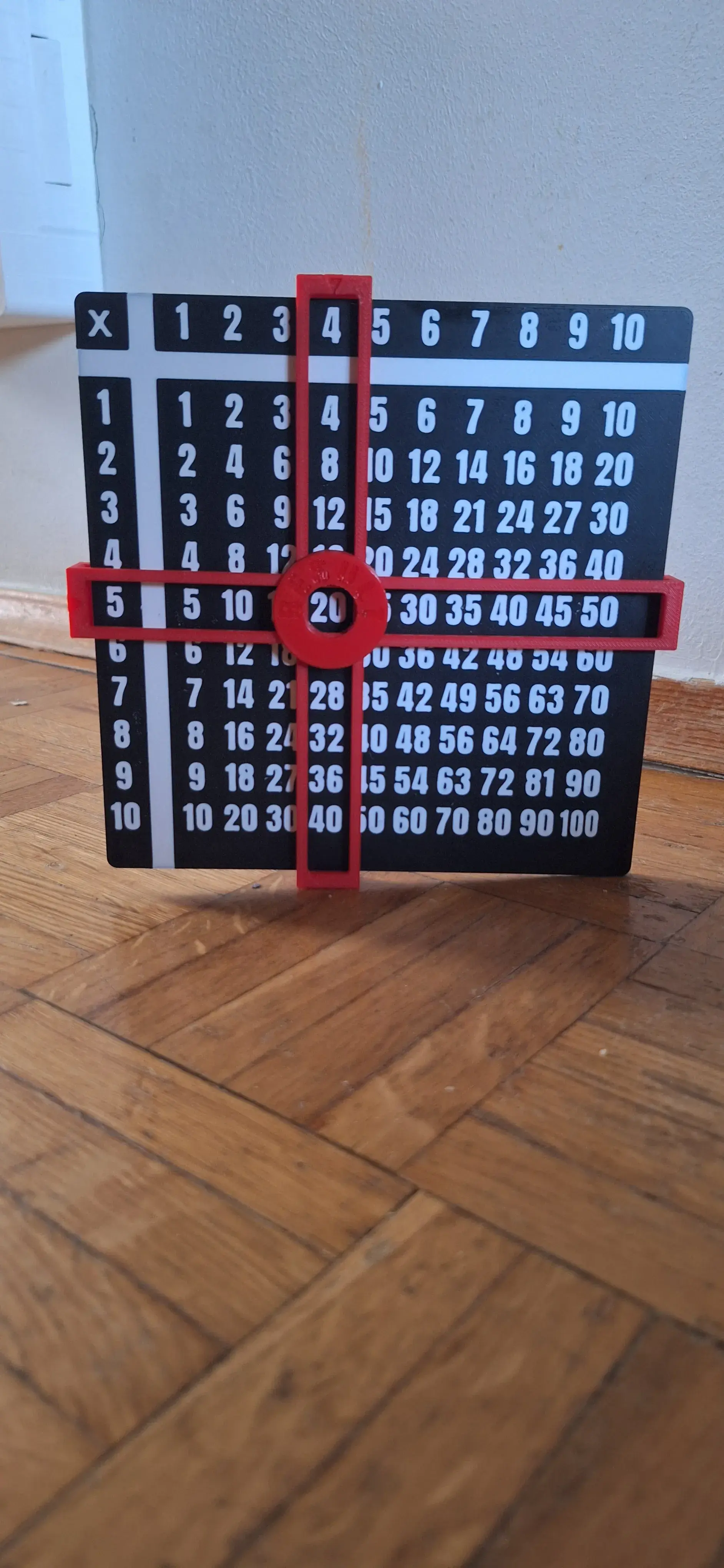 Multiplication table - manual calculator