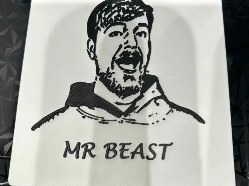 Mr Beast Portrait 150mm tile size