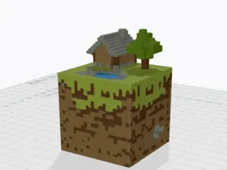 Minecraft dirt block village home