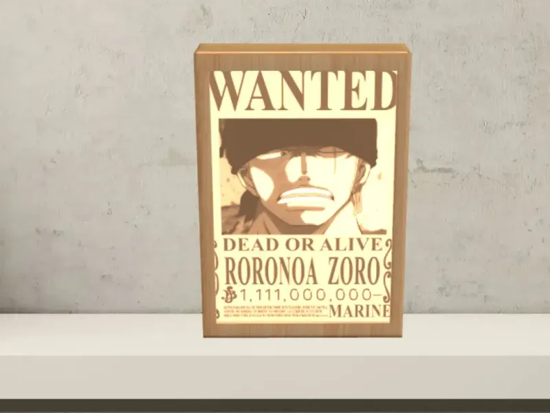 Roronoa Zoro Aranıyor Posteri Lithopane