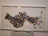 幾何学的な猫のウォールアート-6