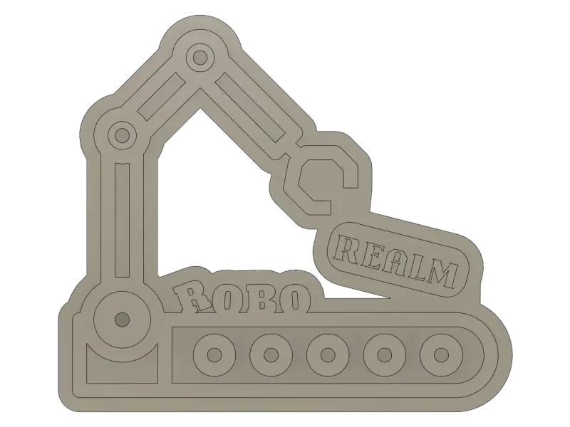 Robo Realm Line Art Wall Sign