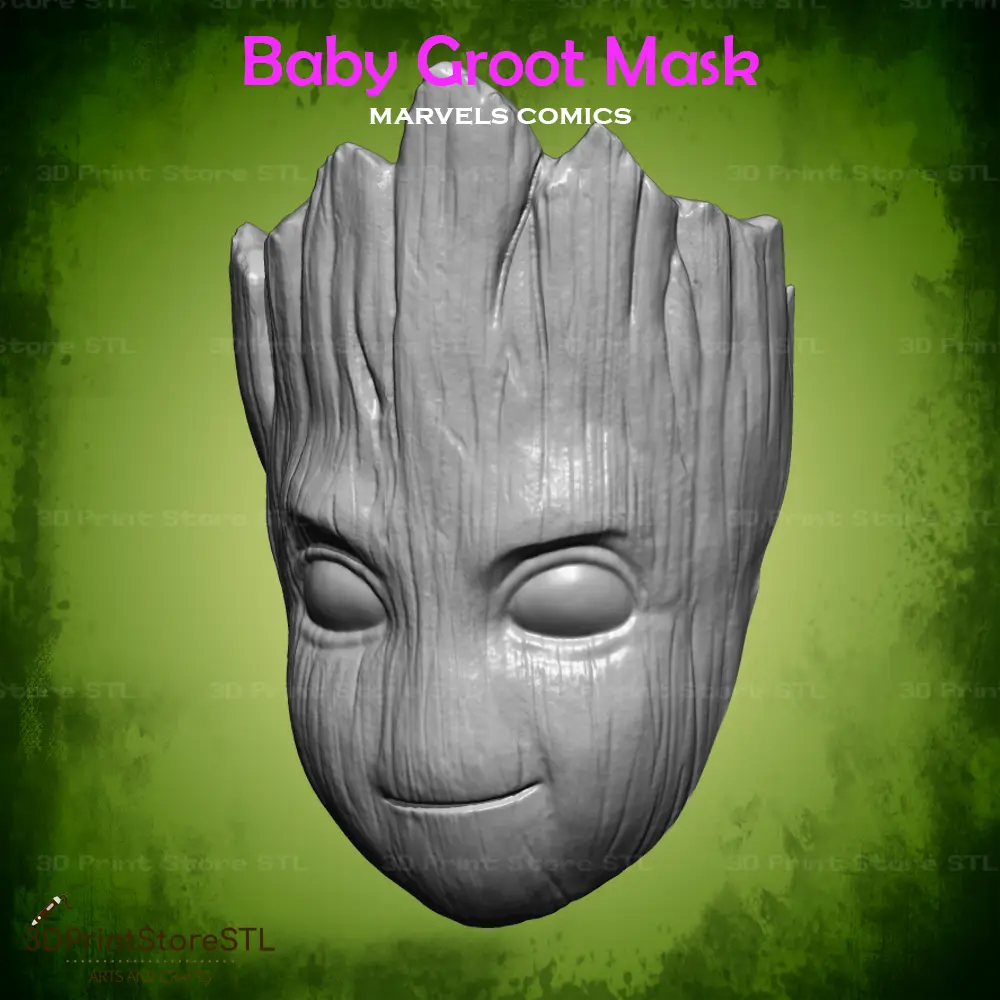 Baby Groot Mask Cosplay Guardians of the Galaxy - STL File