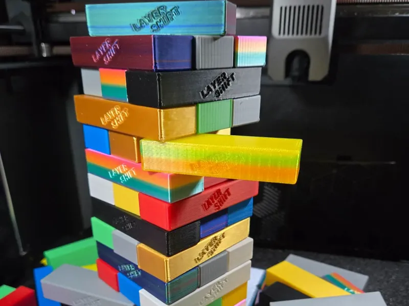 LAYER SHIFT THE FALLING TOWER GAME WOOD WEIGHT & TRIM BLOCKS