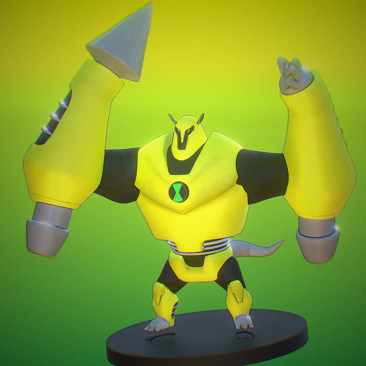 Armodrillo 3D Model - Easy Print Ben 10 Alien (Version 1.0)