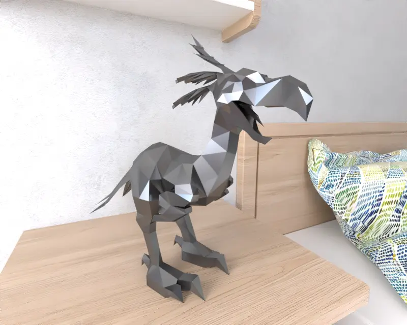 Spirit Terror Bird Lowpoly Low poly