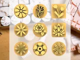 Ceramic Clay Stamp Set – Flower Shapes (9 Stamps, 20 mm)-0