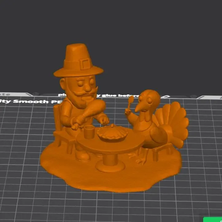 Funny Pilgrim and Turkey Thanksgiving decor