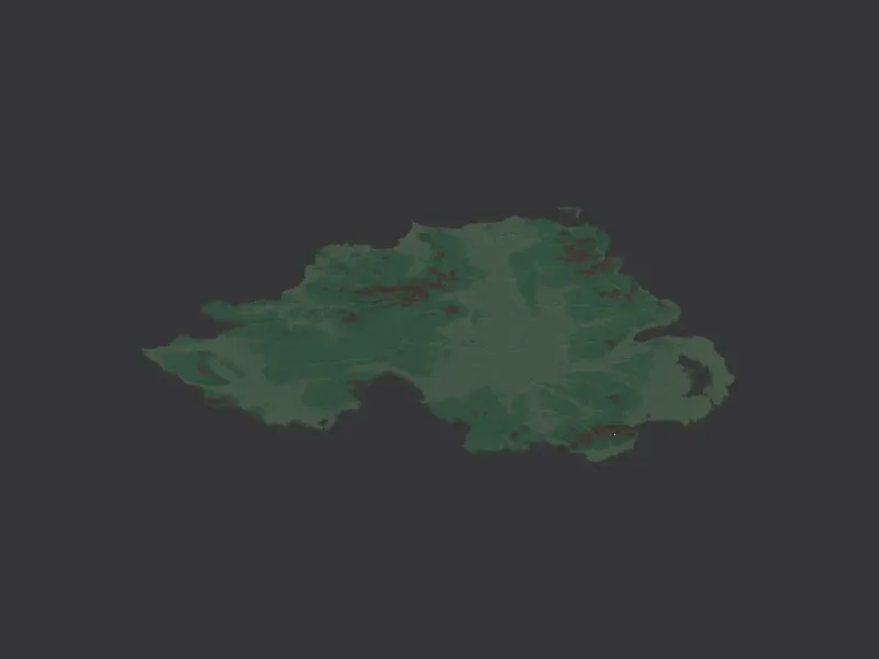 Counties of Northern Ireland. 3D Map puzzle (26-piece)