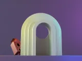 Arch form desktop decor object 03-4