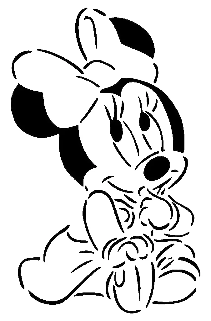Minnie Maus Schablone 3