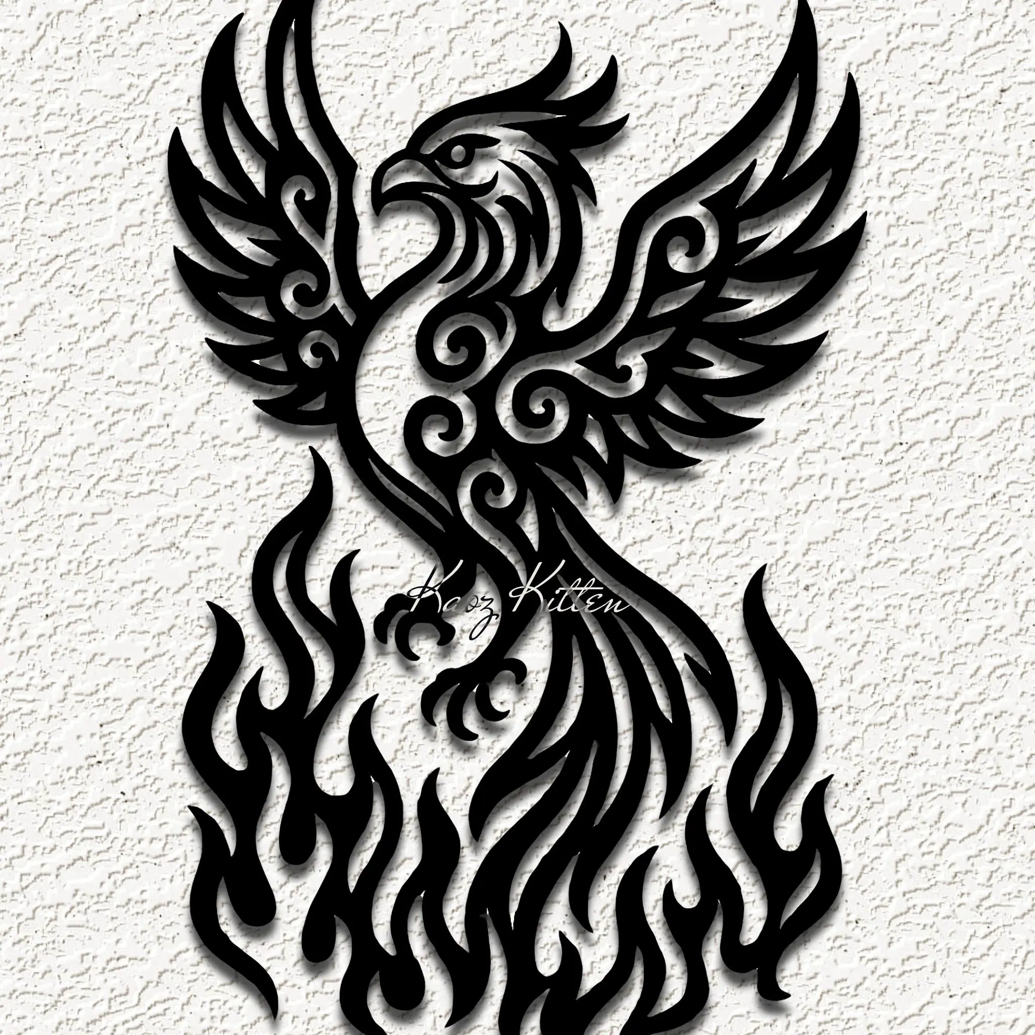 tribal phoenix fire bird wall art home decor