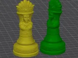 Reina ajedrez tematico Imperio Maya 3MF-3