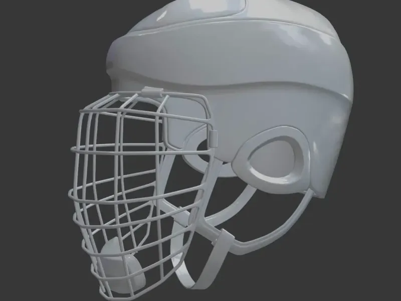 Hockey Helmet – Sports Protective Gear 3D Print Model