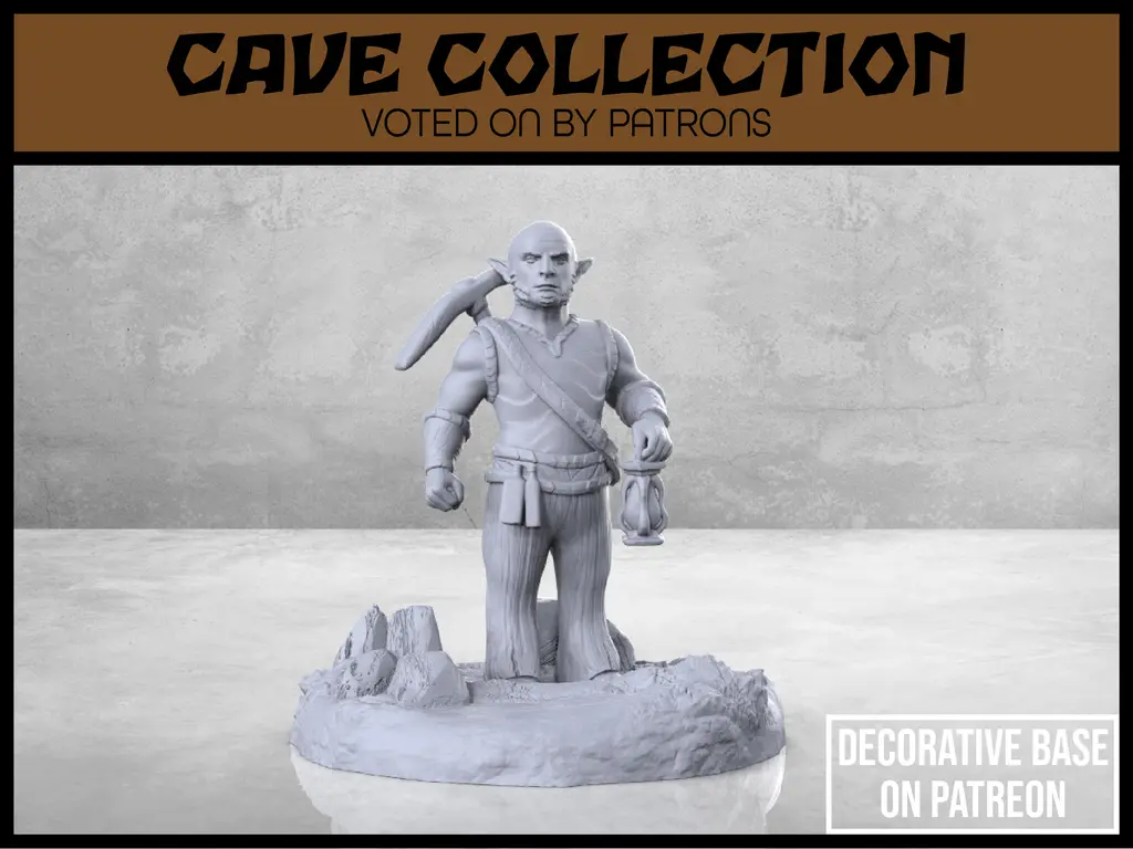 Gnomo minatore delle caverne - Versione 2 - Miniatura da tavolo