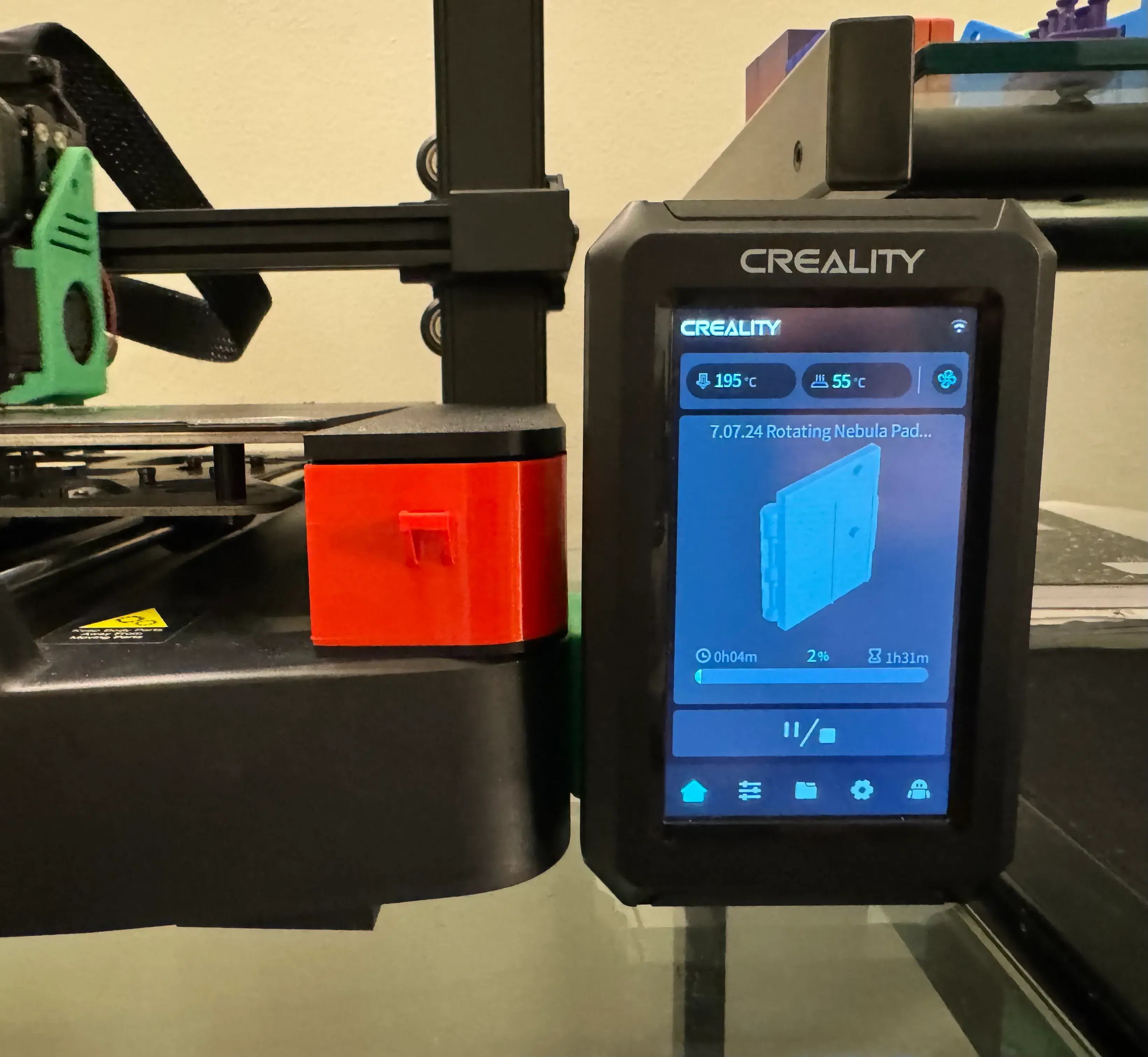 Ender-3 V3 KE/SE Rotating Screen Mount (Nebula Pad Holder)