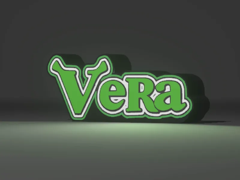 Lightbox Withe Name VERA