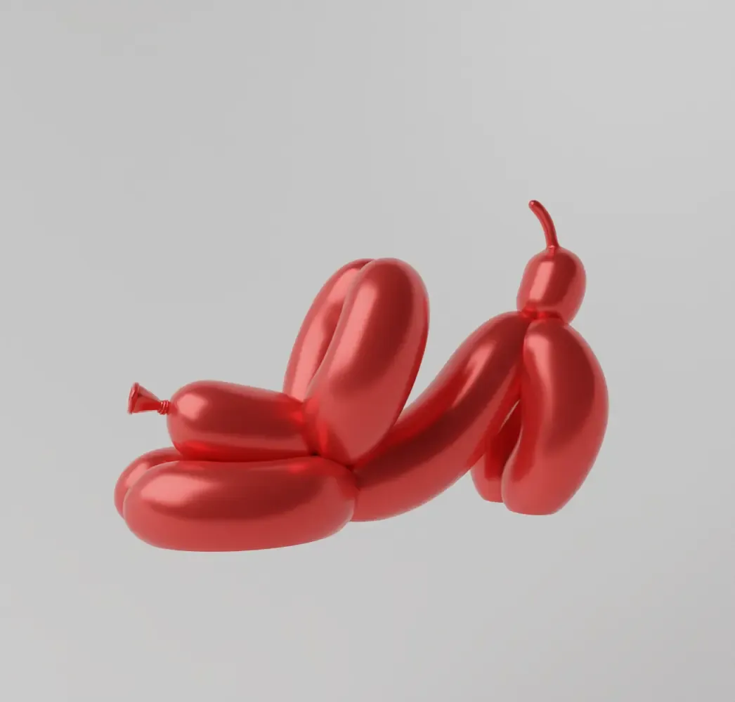 Downward Balloon Dog Art Toy Fan Art