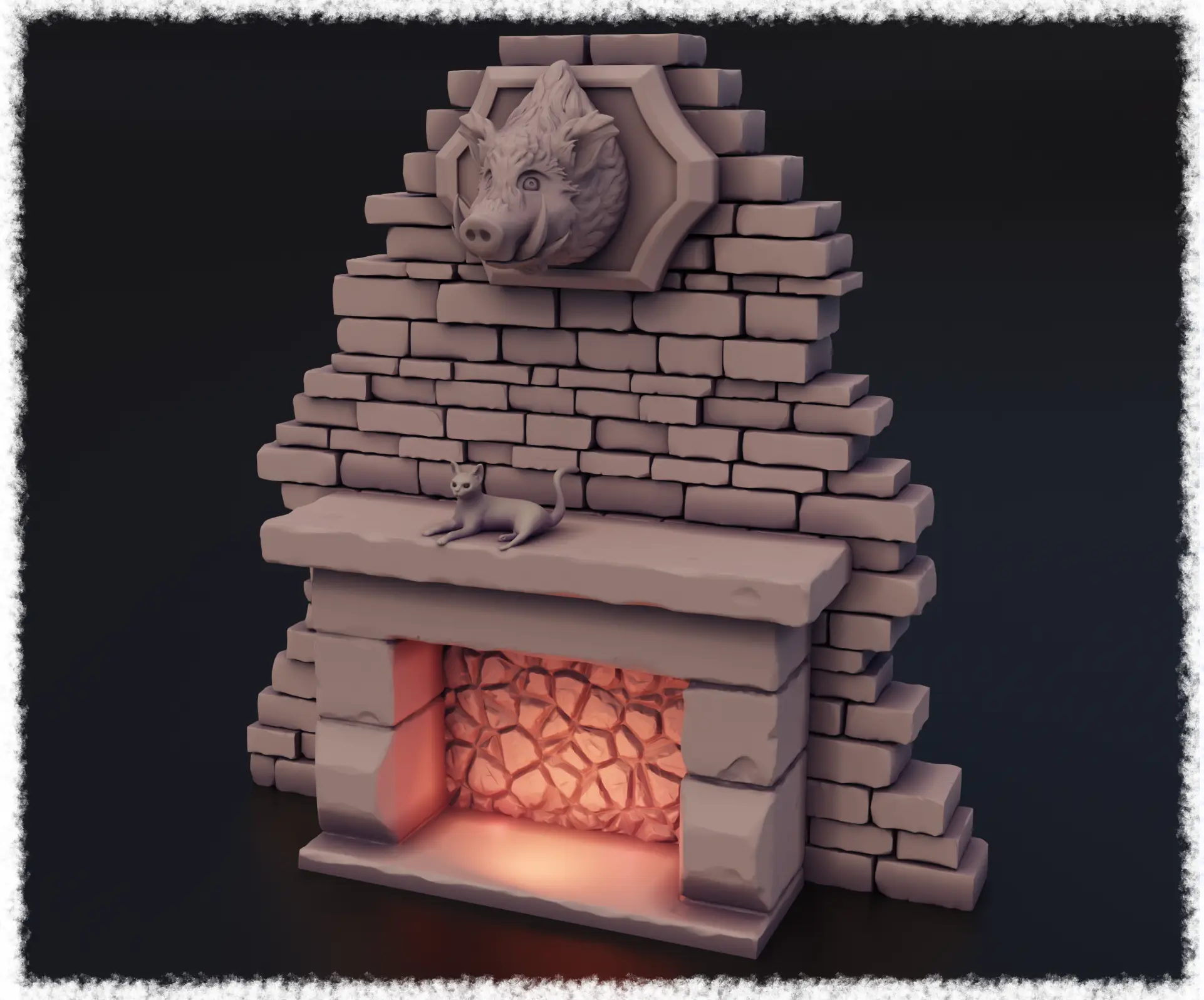 thumbnail image 2 of Hero's Hoard 4pc Fireplace & Stove Scatter Terrain – D&D Miniature Model Accessories 2 of 4