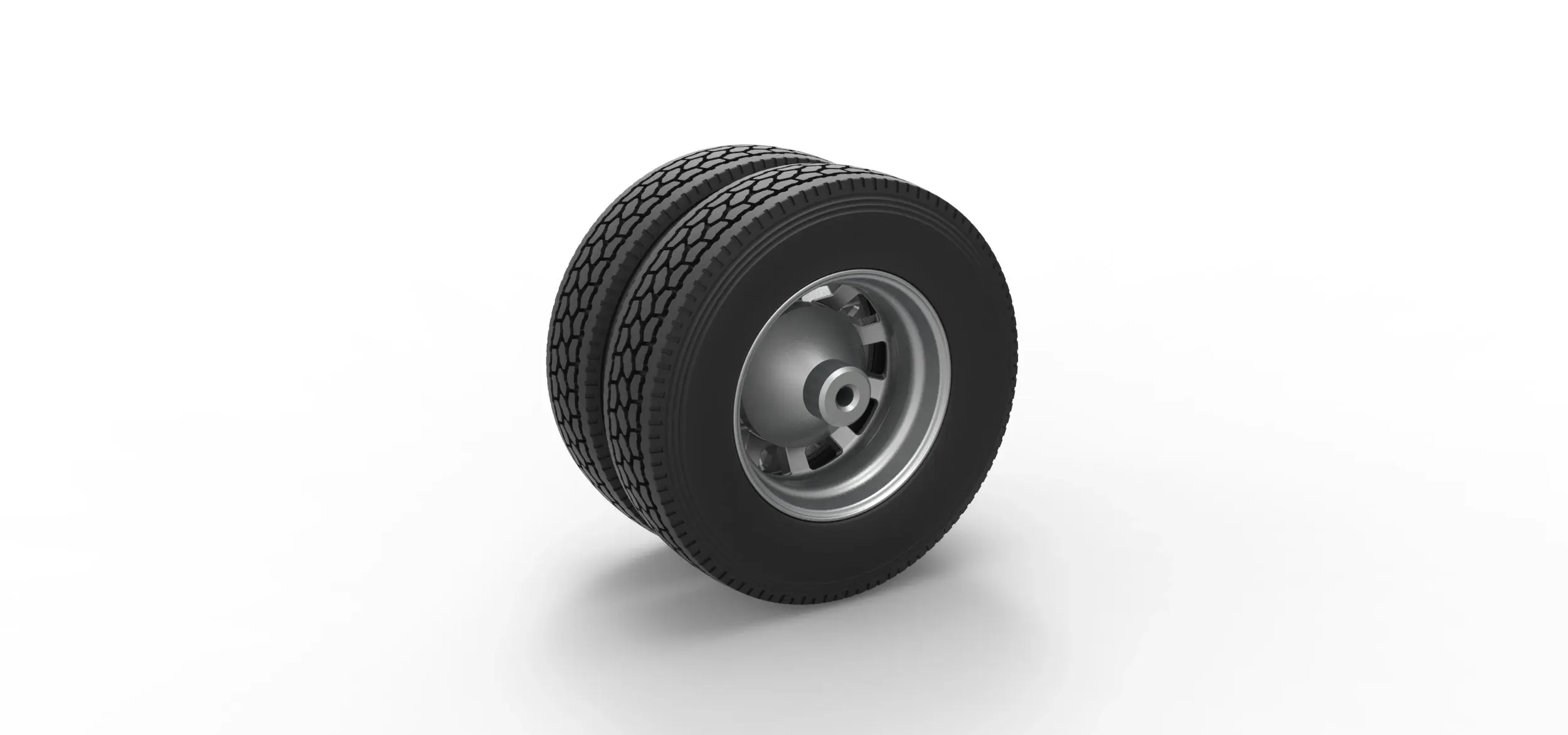 Rear custom wheel of semi truck V18 Scale 1:25