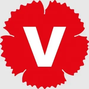 Swedish Left Party Drink Coaster Vänsterpartiet