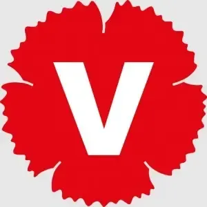 Swedish Left Party Drink Coaster Vänsterpartiet