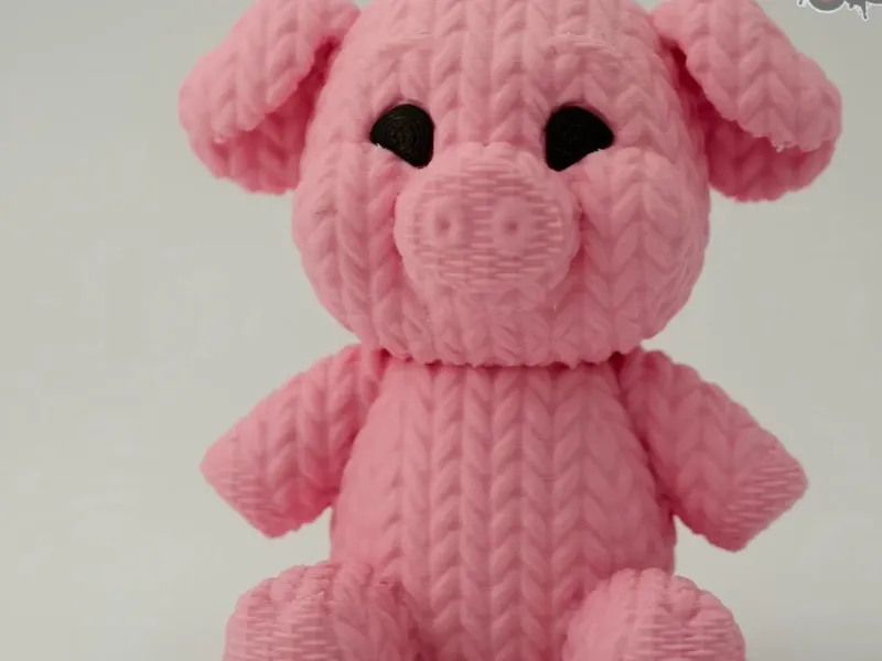Petit cochon tricoté