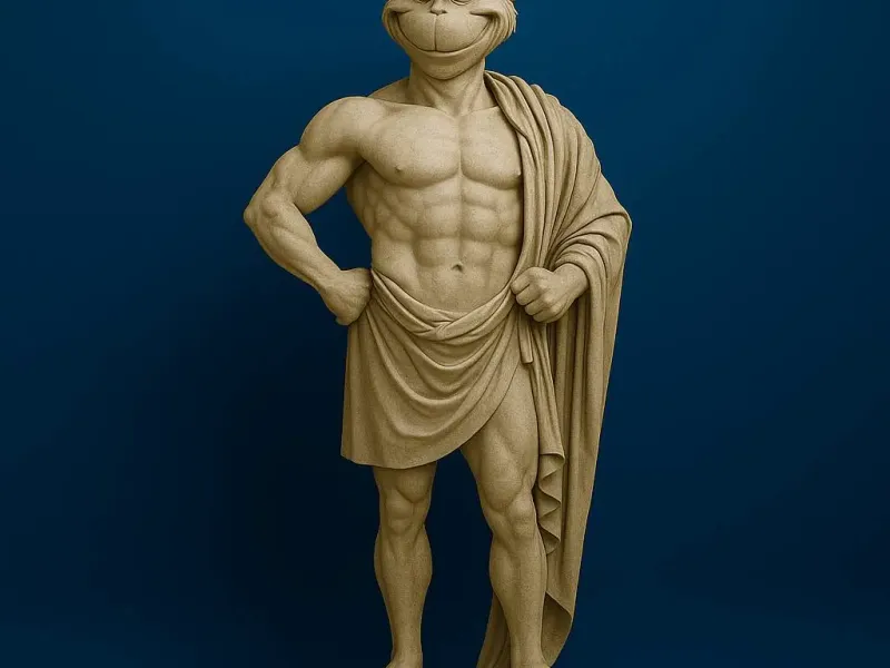 Grinch as antic roman empreror