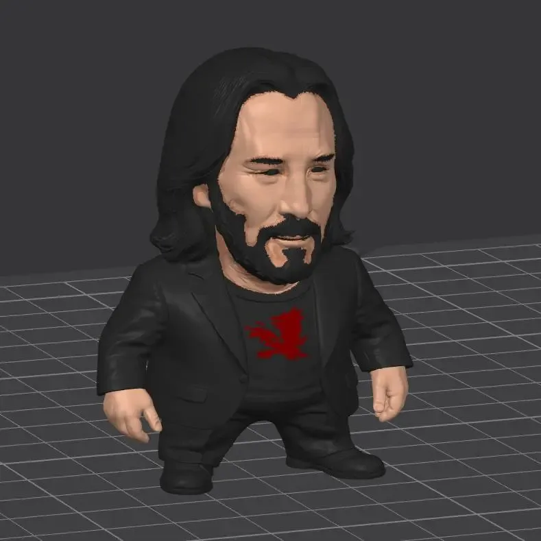 Mini Keanu Reeves chibi (created with CubeMe)